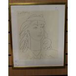 Picasso pencil sketch print of the portrait of Francoise limited edition 283/1000 (1)