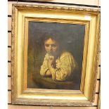 A 19th century Continental School, study of a boy, oil on canvas,