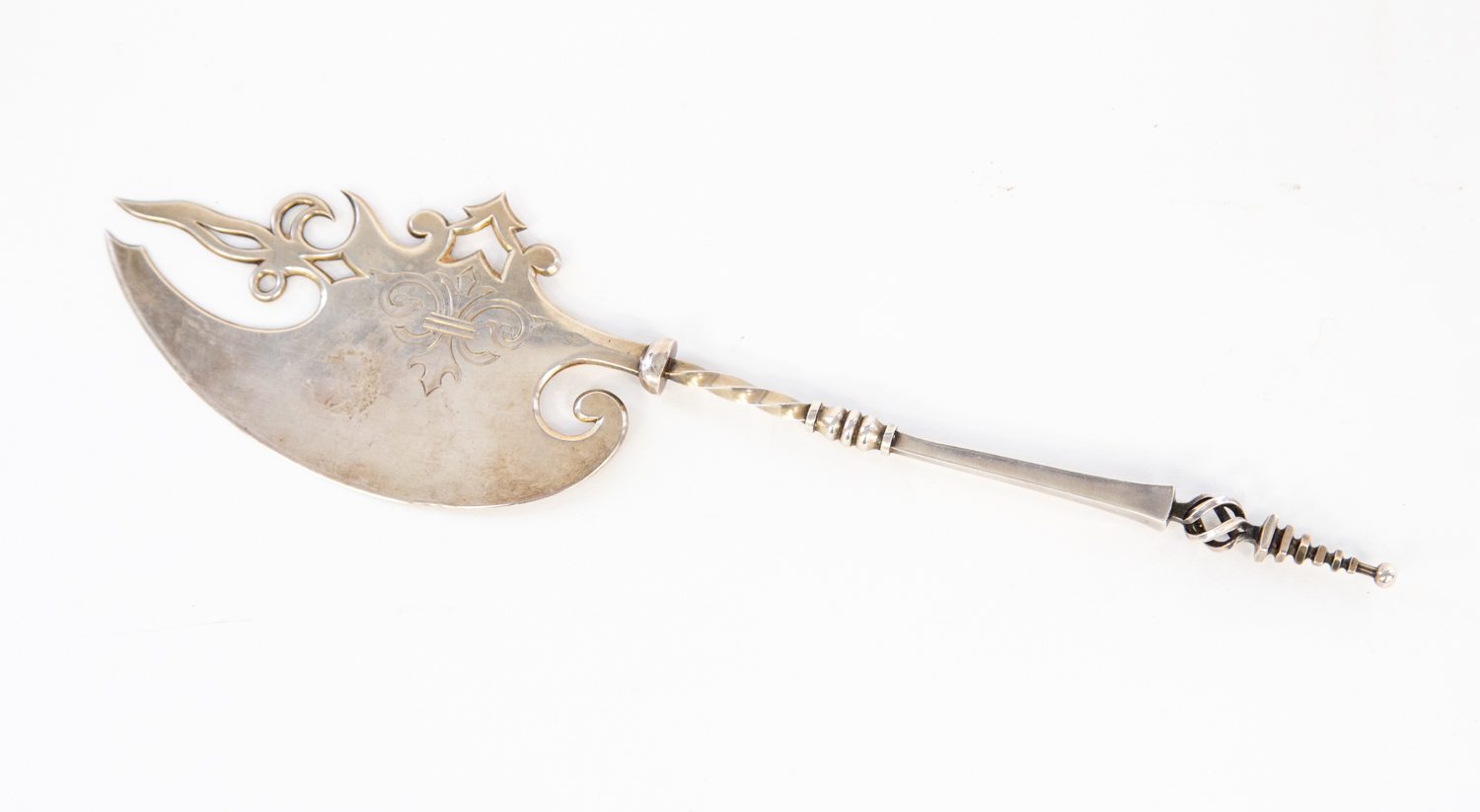 A French silver ice axe,