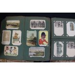 Postcards: Collection in two Edwardian Nouveau albums,