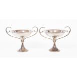 A pair of silver bonbon baskets, Birmingham 1922,