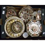 A collection of assorted Royal Crown Derby Imari flatware,