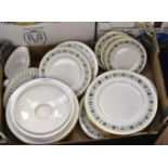 A Royal Doulton Tapestry part dinner set comprising; dinner plates, side plates, tea plates,