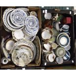 Two boxes of mixed ceramics including Royal Albert,