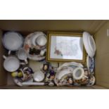 Assorted ceramics to include Royal Crown Derby coffee cans,