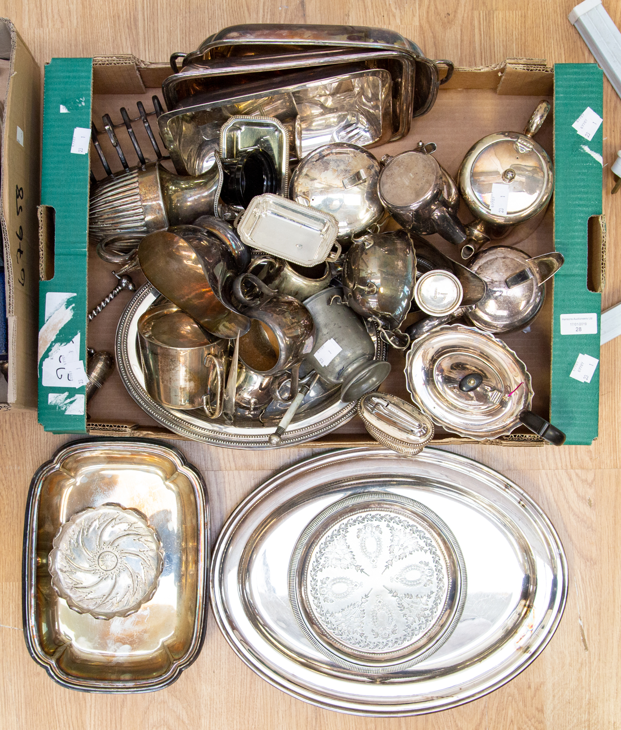 A collection of plated wares