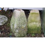 Two 19th Century stone mushrooms,