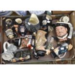 Collection of various character jugs and Toby jugs by Royal Doulton to include; Henry VIII,