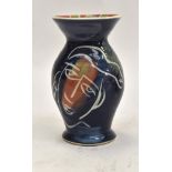 Jean Paul Landreau vase, incised decoration, incised signature to base, approx 12.