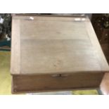 A 19th Century slope fronted desk box,