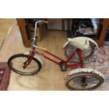 Mid Century Red Childs Tricycle