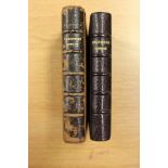 Two small leather bound Latin, Paroissieu Roman Missels,