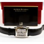 A gentleman's steel Dunhill "Tank" wrist watch, c.