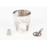 Silver beaker,