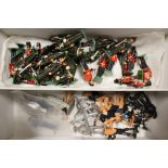 A collection of assorted painted and unpainted lead figures (two boxes)