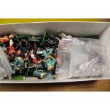 A collection of assorted painted and unpainted lead figures (one box)