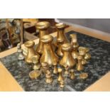 Twelve various Avery brass weights,