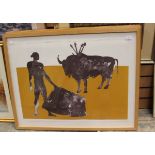 Dame Elizabeth Frink (1930-1993) Corrida Four (One of the Bullfighter Suite), coloured lithograph,