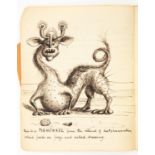 Edwardian manuscript children's book, The Pawky Pawk's Book of Beasts,