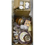 Box of Royal Worcester Evesham Vale dinner plates, coffee cups, bowls,