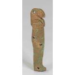 Egyptian Faience Imsety Plaque Late Period, C. 525 BC. An Egyptian faience plaque in the form of