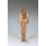 Egyptian Wood Shabti New Kingdom, 19 Dynasty, Circa 1292-1189 B.C. A carved wooden figure in the