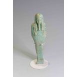 Egyptian Faience Shabti for Priest of Osiris, Nes Khonsu