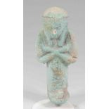 Egyptian Faience Shabti for Gaut-Seshenu, Cache II.