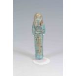 Egyptian Bluish-Green Glazed 'Nb-nsw-a-Amun' Shabti