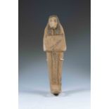 Egyptian painted wooden shabti figure