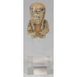 Egyptian faience upper torso of a shabti