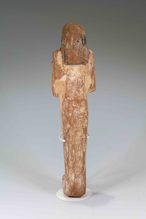Egyptian Wood Shabti New Kingdom, 19 Dynasty, Circa 1292-1189 B.C. A carved wooden figure in the - Image 2 of 2