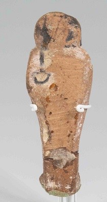 Egyptian moulded pottery shabti figure with some painted decoration. - Image 2 of 2