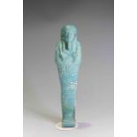 A large glazed composition shabti  Late Period, Persian Period, c. 500-450 B.C. Egyptian large