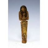 An Egyptian Polychrome Wood Shabtis, New Kingdom, 1295 - 1070 BC.