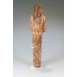 Egyptian Wood Shabti New Kingdom, 19 Dynasty, Circa 1292-1189 B.C. A carved wooden figure in the