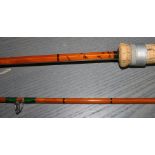 **REOFFER IN APR LONDON 20/40**A Hardy The "Wanless 6lb." two-piece built cane trout spinning rod,