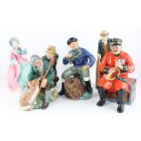 Collection of Six Royal Doulton figures, The Gaffer, The Lobster Man, The Master, Past Glory, The