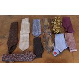 A collection of vintage silk ties  to include, Liberty, Christian Dior, Gucci, Jaeger, Louis