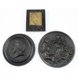 **REOFFER IN APR LONDON 40/60**Music Interest; A French "Bois Durci" portrait medal of Mozart, (