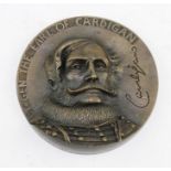 **REOFFER IN APR LONDON 10/20**Crimean war; A modern bronze medallion of James Brudenell, 7th Earl