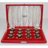 WITHDRAWN-A set of twelve Italian sterling silver "scallop" place name/menu holders, each