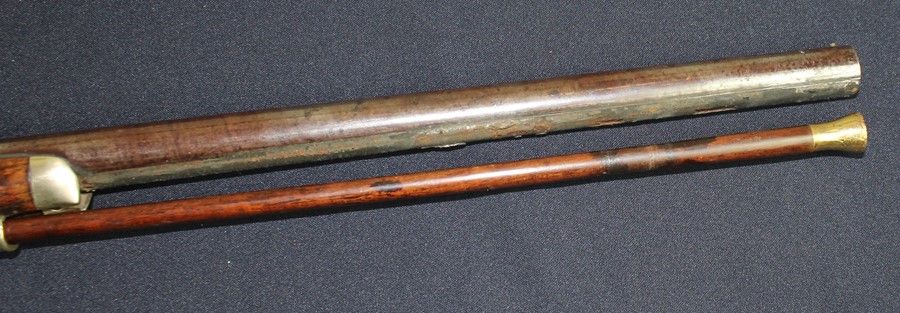 19th century Flintlock rifle by Thatham  Egg, with 24 inch steel barrel  engraved Thatham Egg, - Image 3 of 3