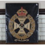**VENDOR WILL COLLECT THE LOT**Military Interest. An embroidered panel, worked in colours