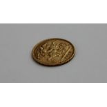 A 1907 Edward VII gold half sovereign, London mint.