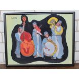 **REOFFER IN APR LONDON 1500/2000**Mane-Katz (1894-1962) Four musicians, gouache, signed top left,