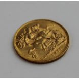 A 1911 George V gold half sovereign, London mint.