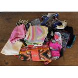 **REOFFER IN APR LONDON 120/180**A collection of assorted silk and fabric scarves to include