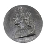 Russia, Peter The Great (1672-1725), 19th century cast iron portrait medallion, his head and