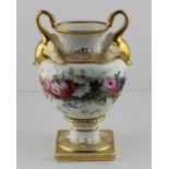 **REOFFER IN APR LONDON 120/180**A 19th century English porcelain twin handled vase in the style